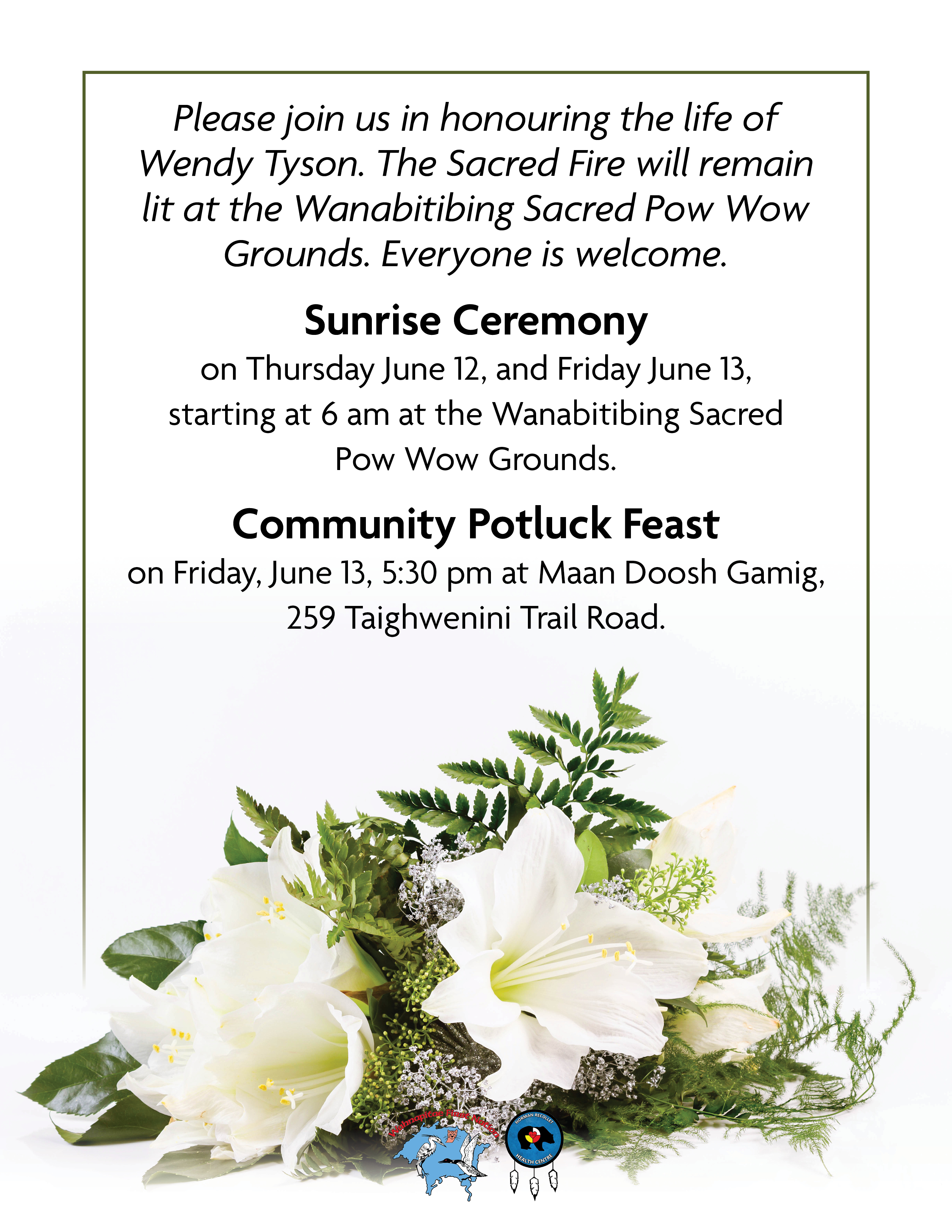 ceremonies wendy tyson notice jun2025